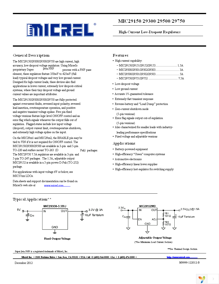 MIC29152WD TR Page 1